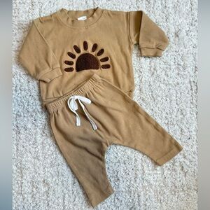 Tan Baby Outfit with Sun Design